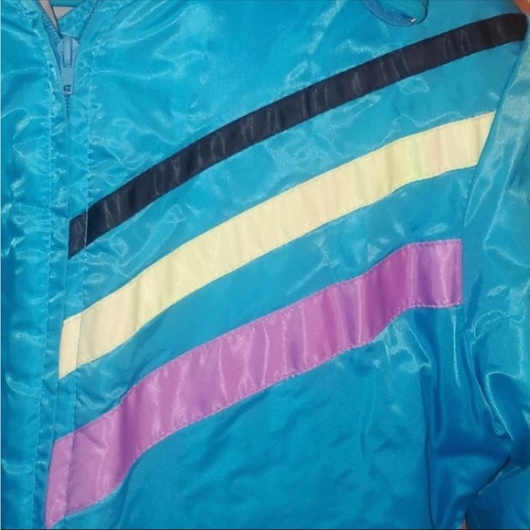 💙⛷❄️ Vintage 80s Edco Blue Winter Coat/Jacquet - Picture 3 of 7